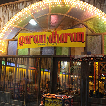 Garam dharam is a dharmendra based themed restaurant exterior